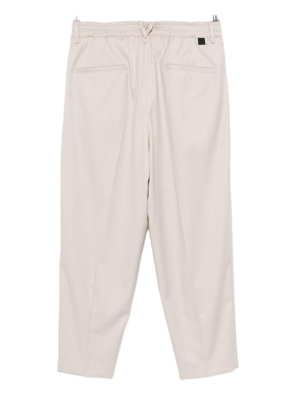 Pantaloni beige dritti con pieghe L1PFW25266968 A039 LOW BRAND