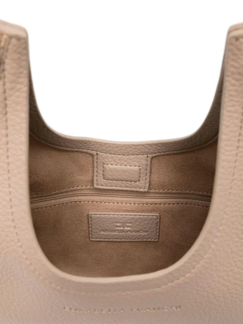 Borsa mezzaluna in pelle bottolata tortora - Preludio Moda