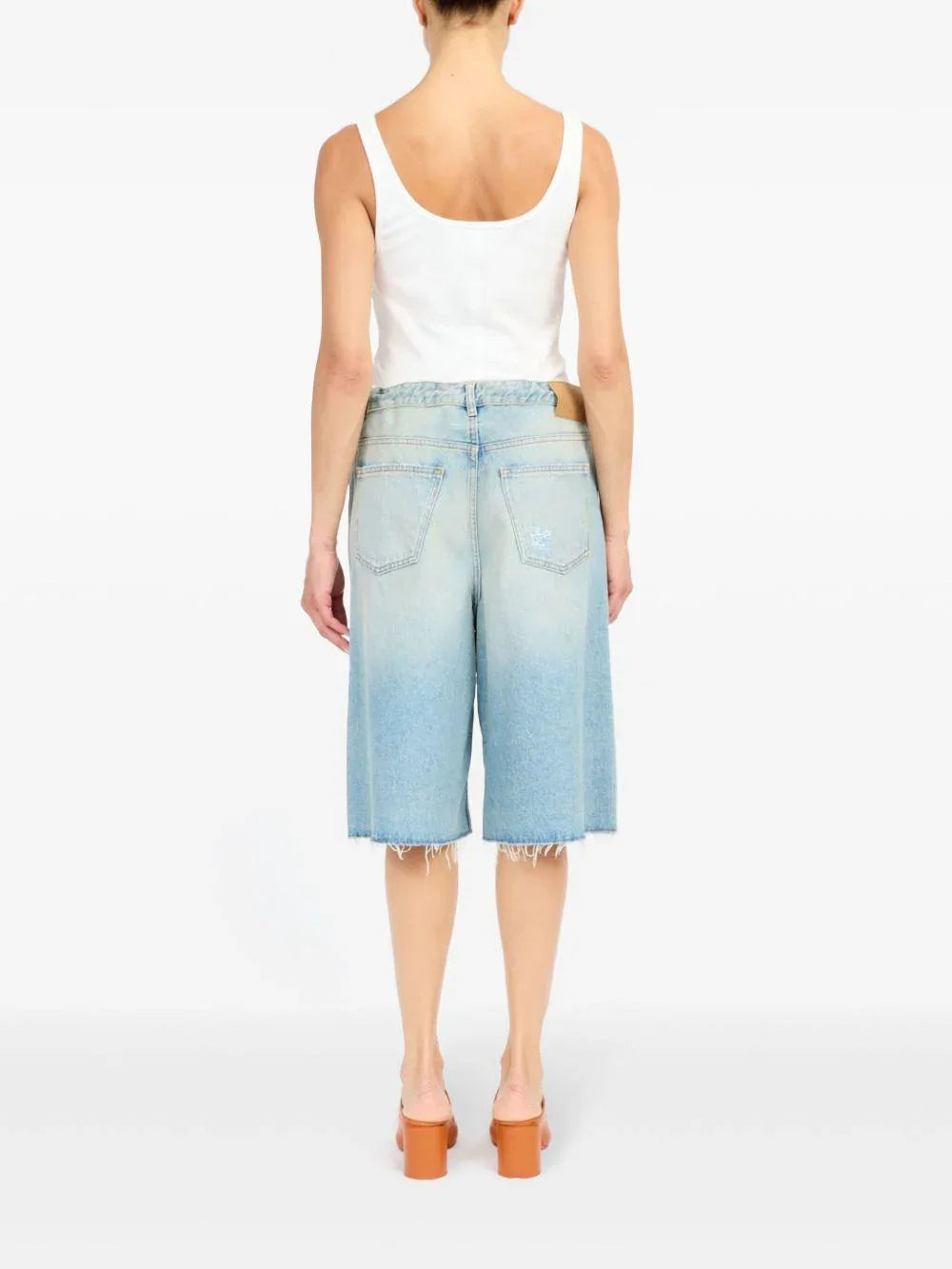 Bermuda denim con strappi - Preludio Moda