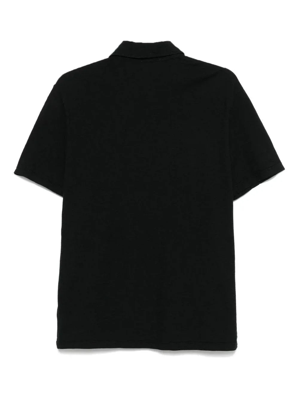 Polo nera in tessuto cotone - Preludio Moda