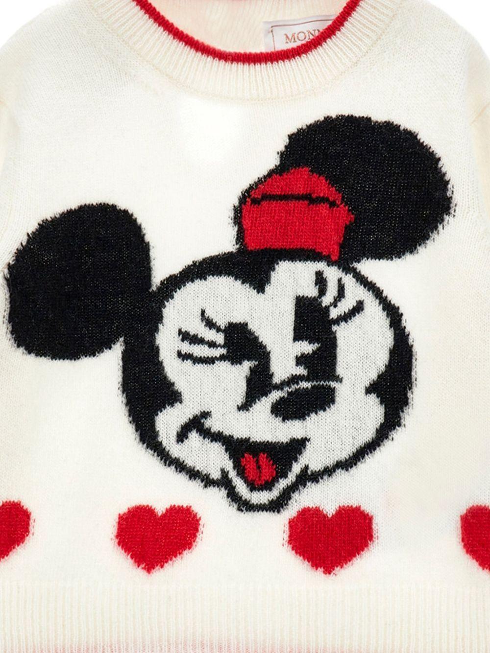 Maglione Bianco con Ricamo Minnie - Preludio Moda