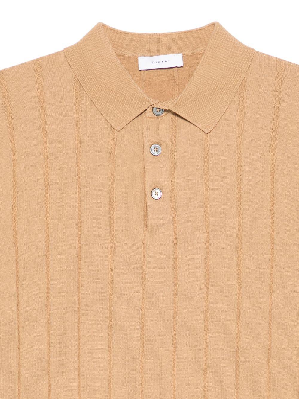 Polo in cotone a coste DK17027 NOCCIOLA DIKTAT