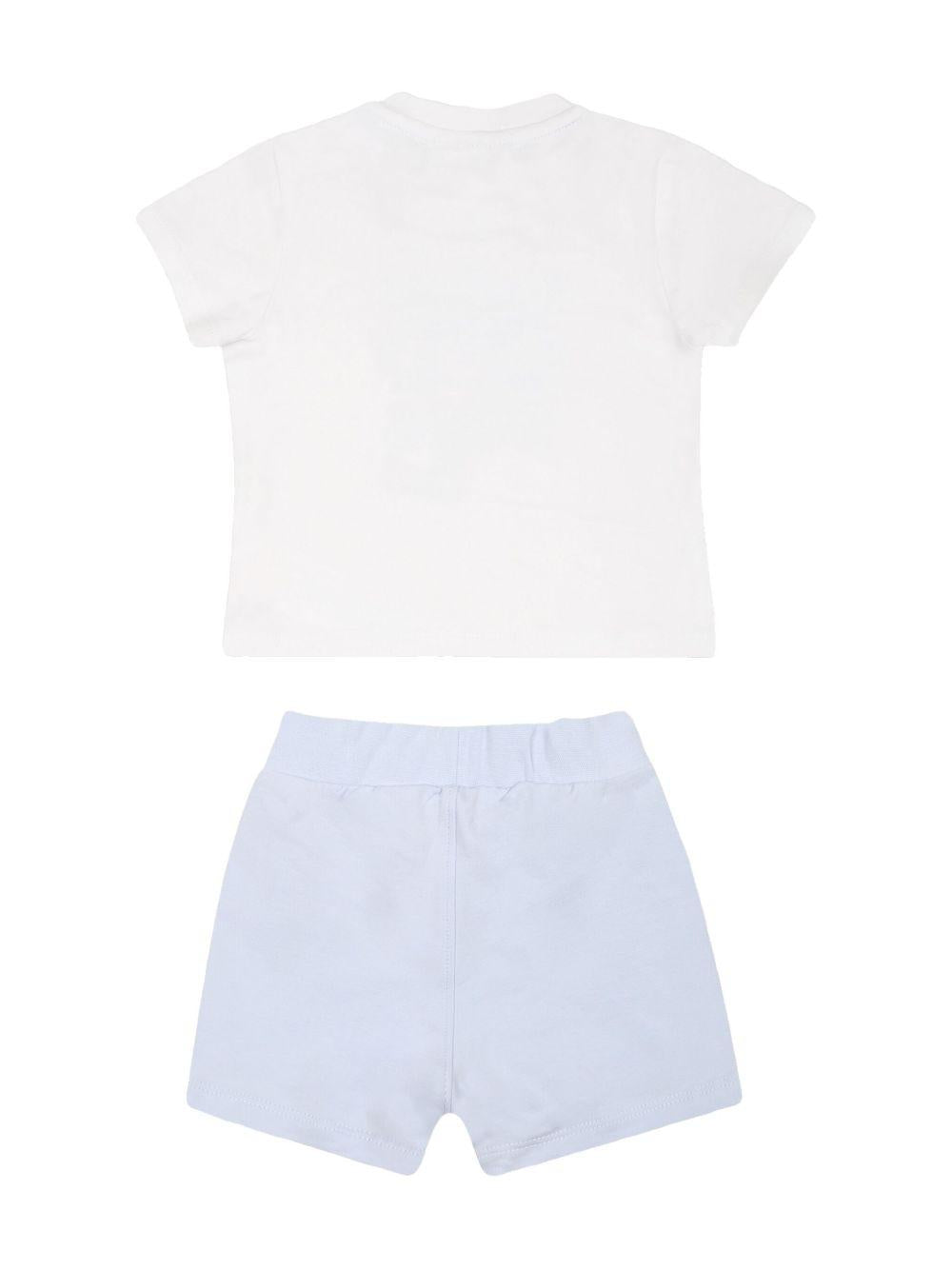 Completo bianco-blu neonato (2pz)