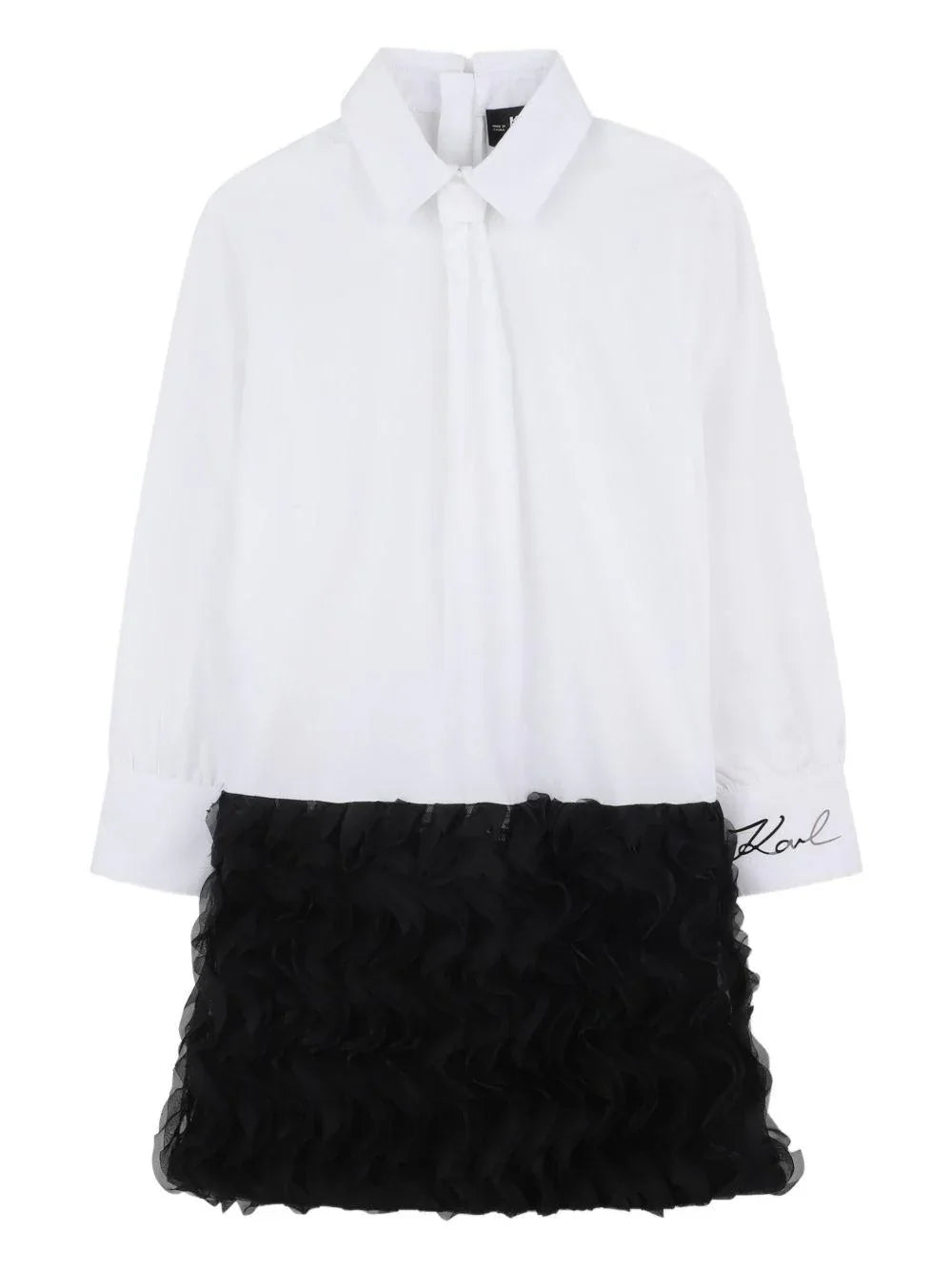 Chemisier con Ruches e Logo Ricamato - Preludio Moda