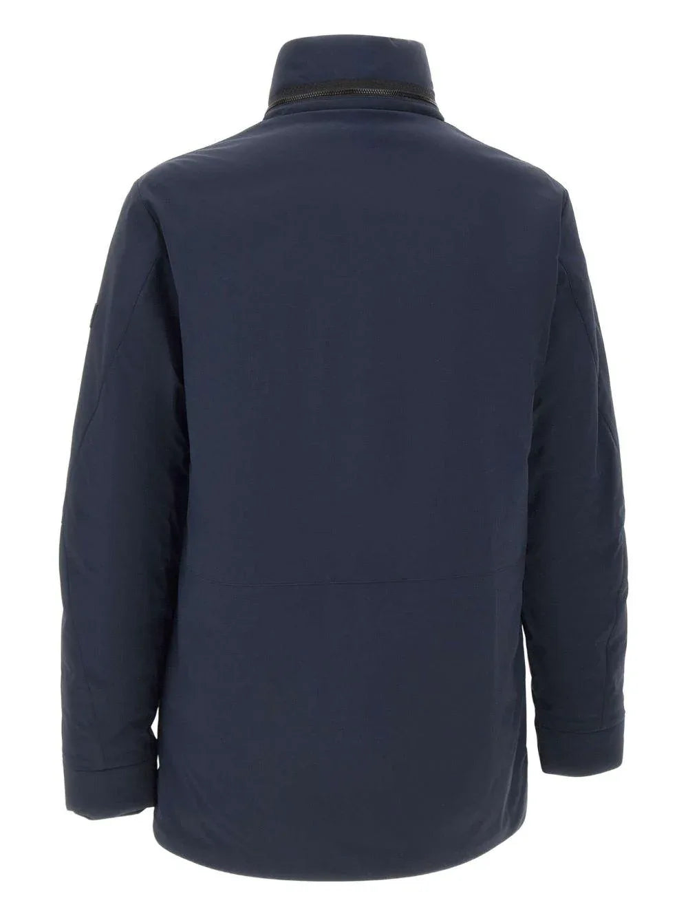 Camicia blu con cappuccio e doppia zip - Preludio Moda