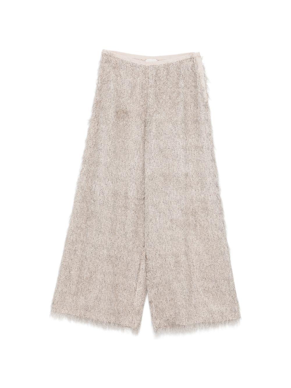 Pantaloni in maglia con frange a vita alta 116161P6213 POIS ALYSI
