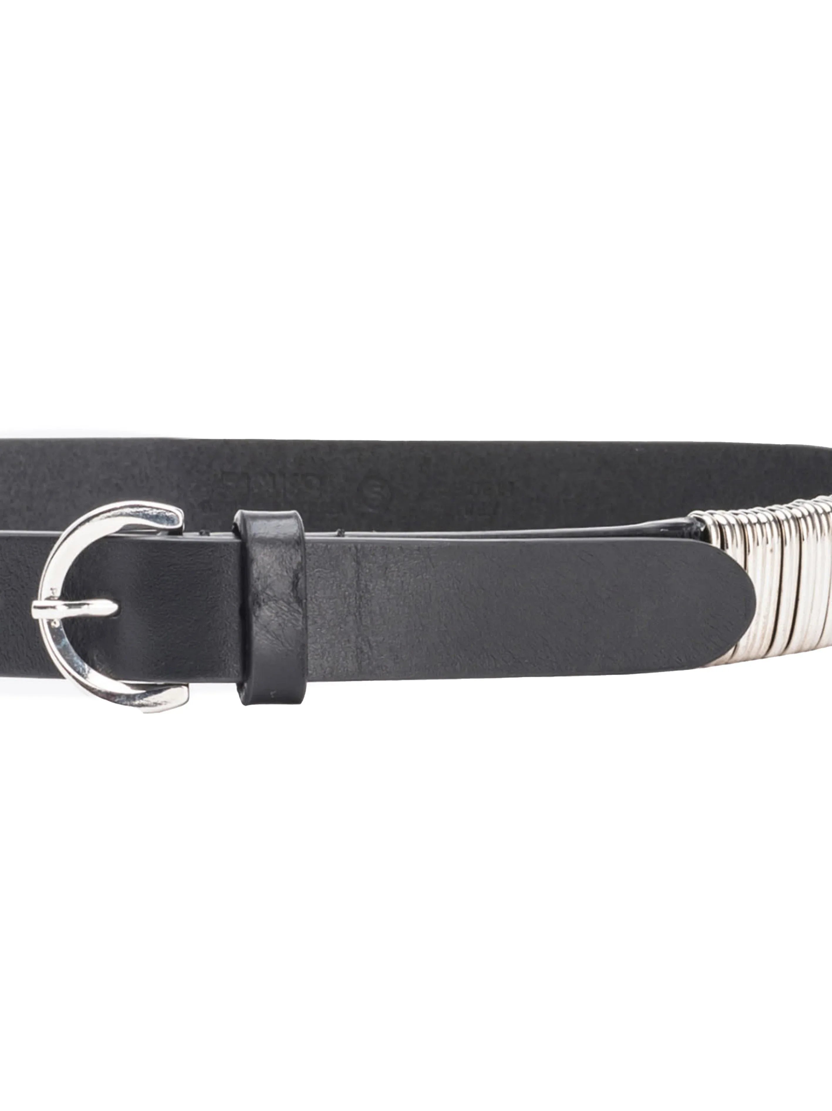 Cintura nera passanti in metallo - Preludio Moda