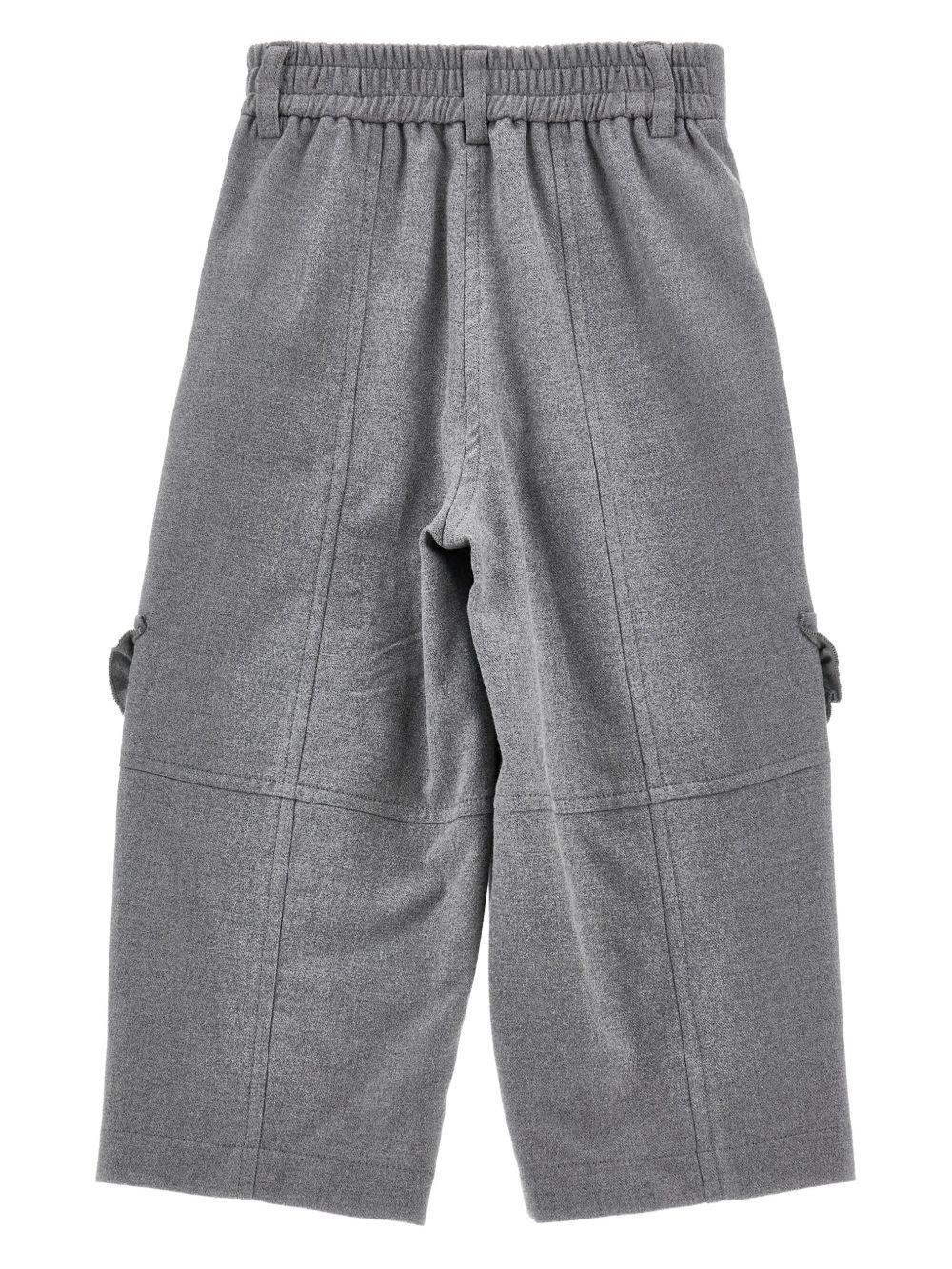 Pantaloni Cargo Grigi in Cotone 11F4146159 0032 MONNALISA KIDS