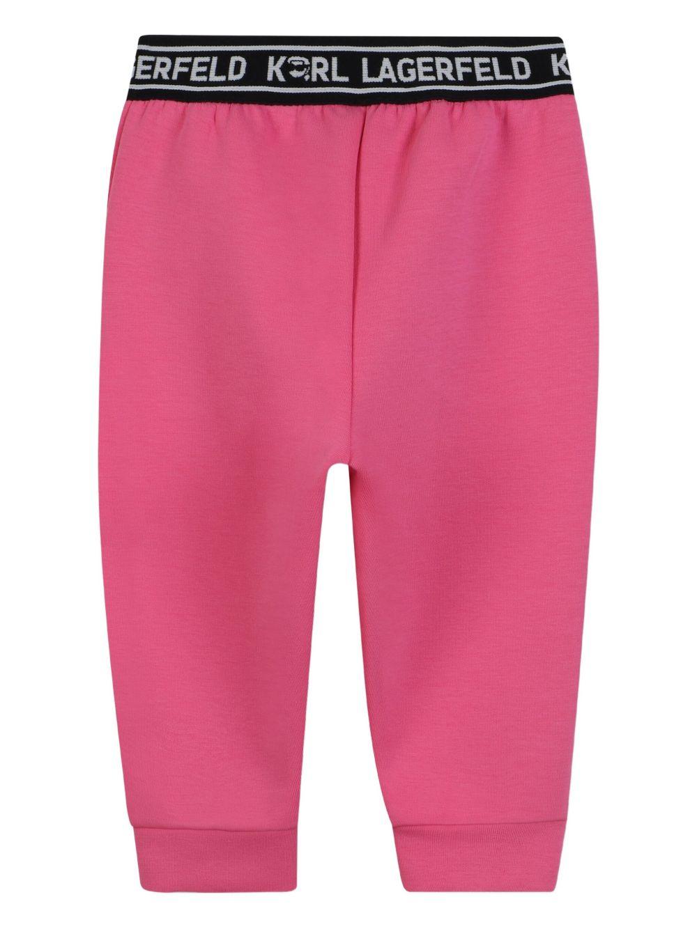 Tuta con Banda Logata e Cappuccio Z30649 48V KARL LAGERFELD KIDS