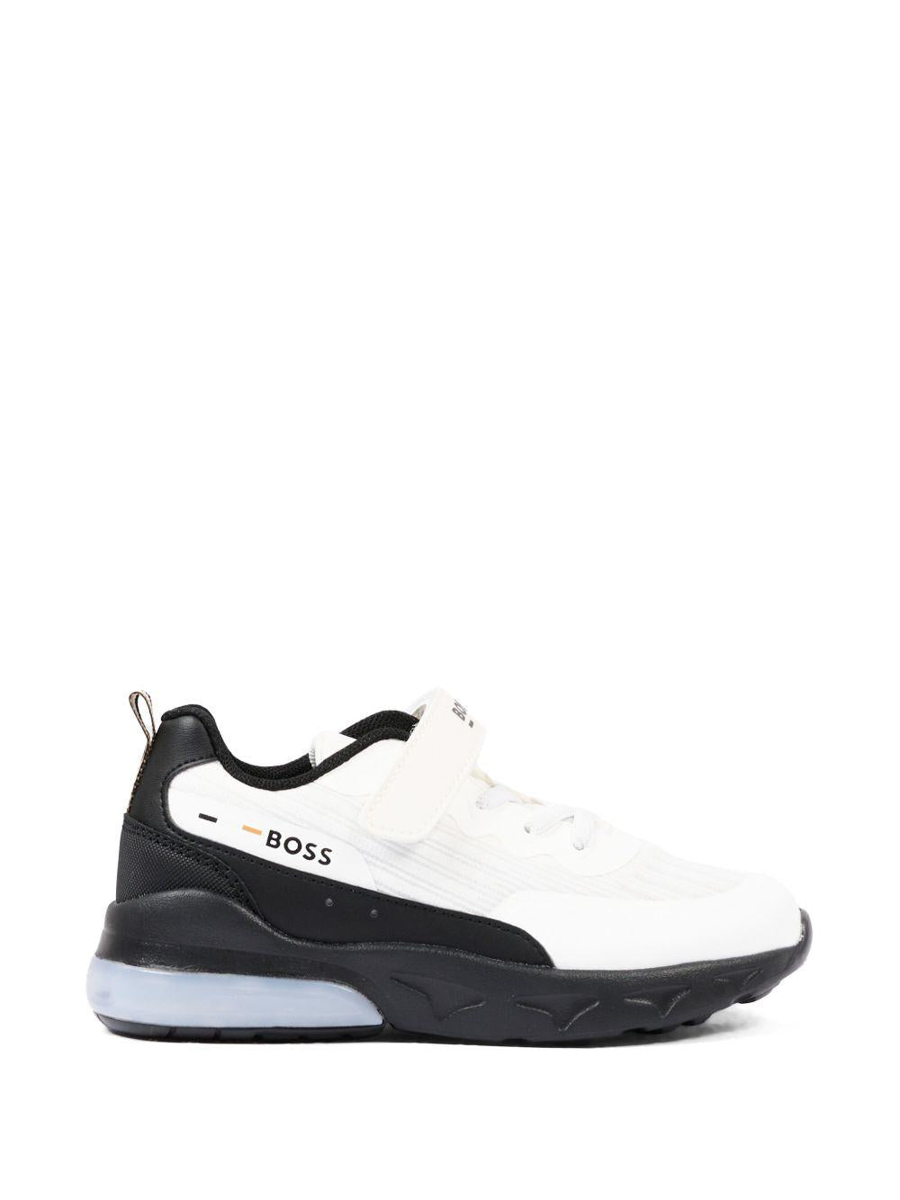 Sneakers in pelle con chiusura a strappo J52830 10P BOSS KIDSWEAR