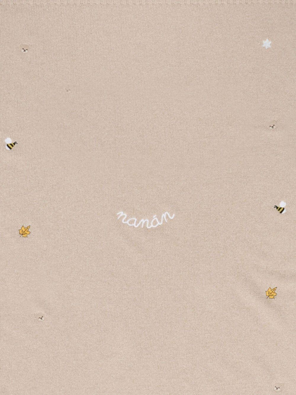 Coperta Beige per Bambini con Logo Ricamato - Preludio Moda