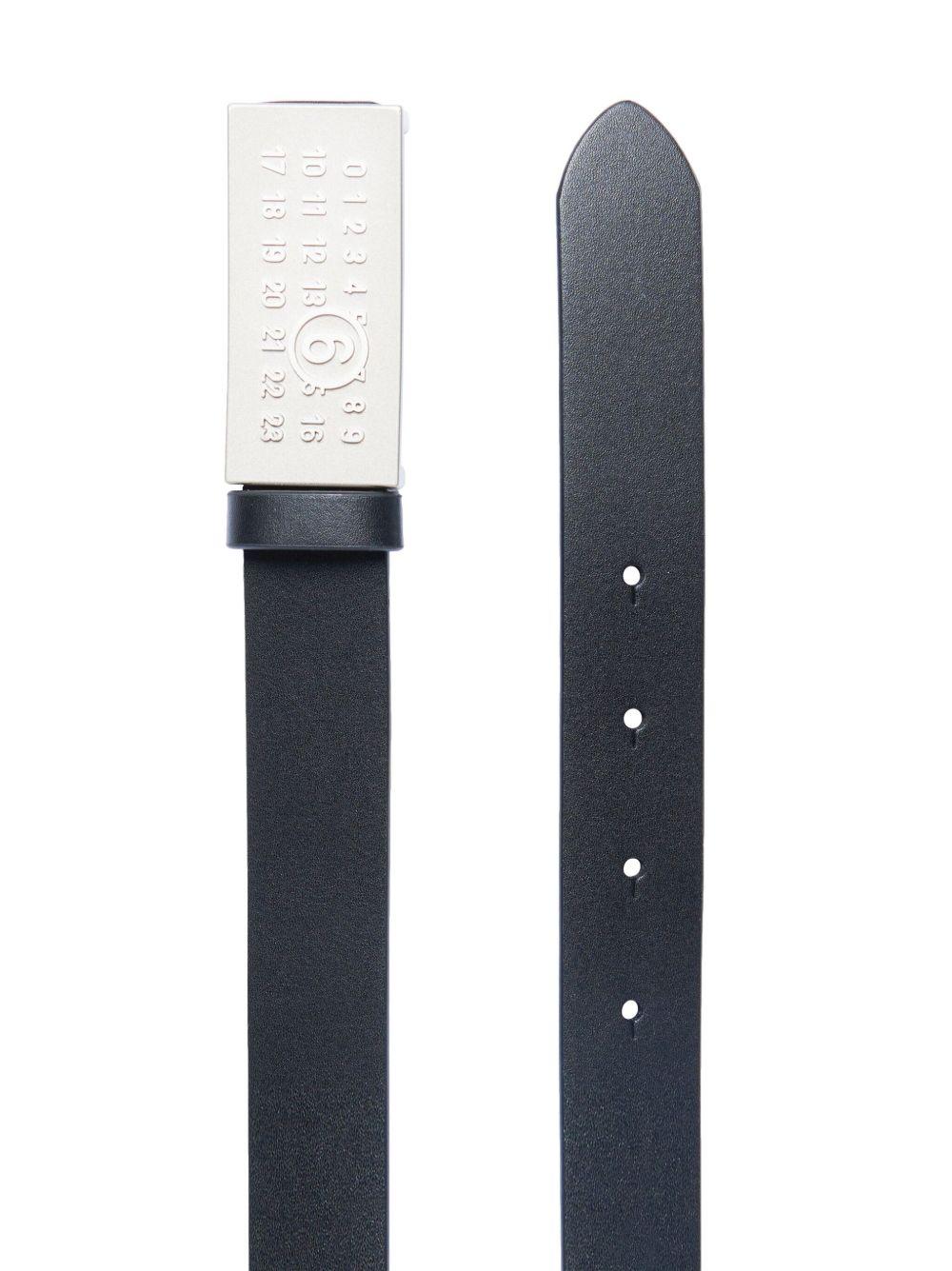 Cintura in pelle con fibbia logo M60600MM02U M6900 MM6 MAISON MARGIELA KIDS