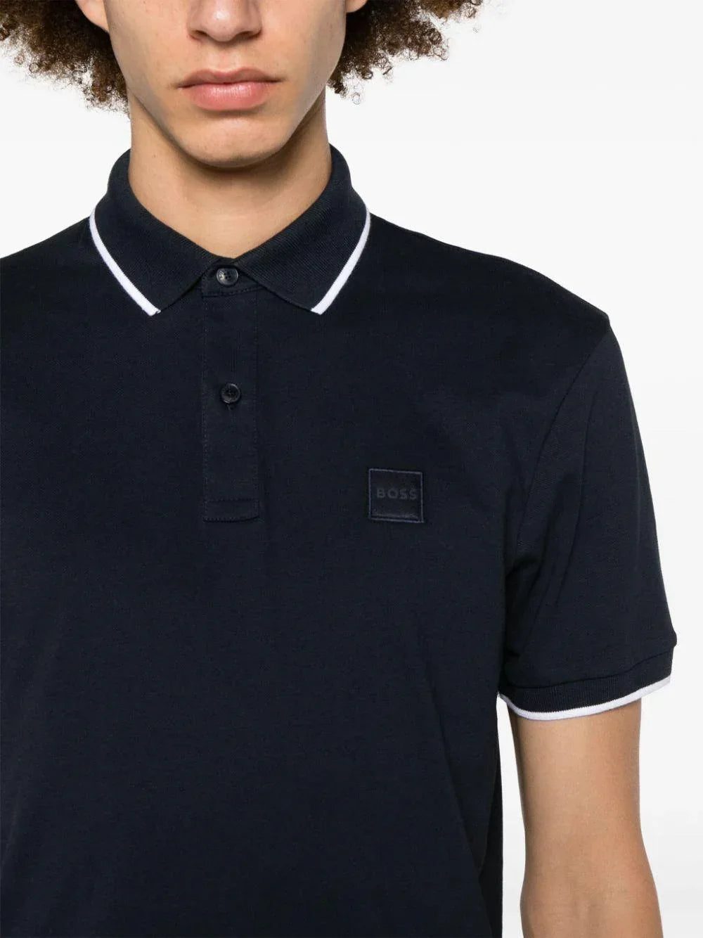 Polo passertip blu notte logo ricamo - Preludio Moda
