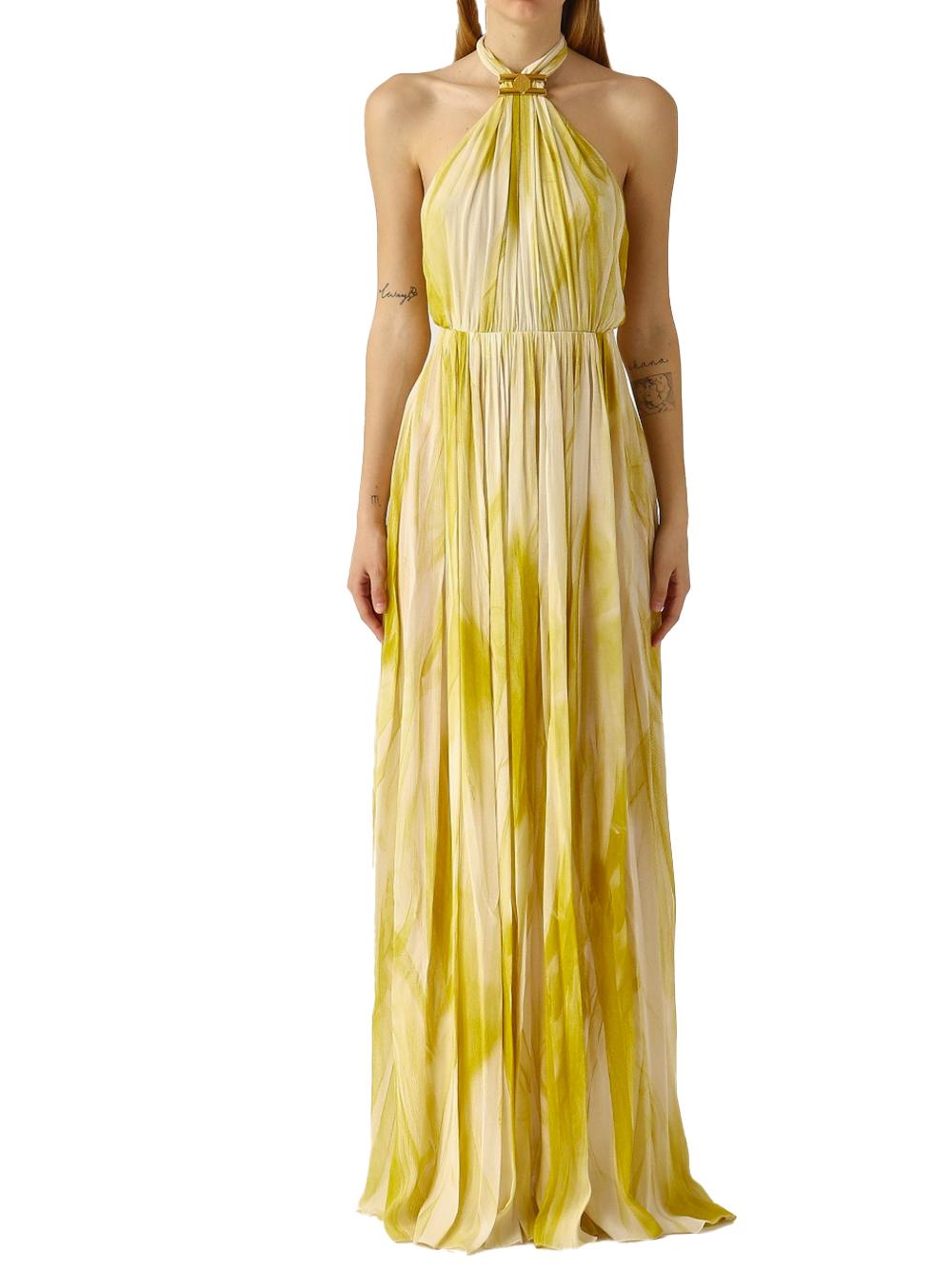 Abito Red Carpet in viscosa con stampa tulle