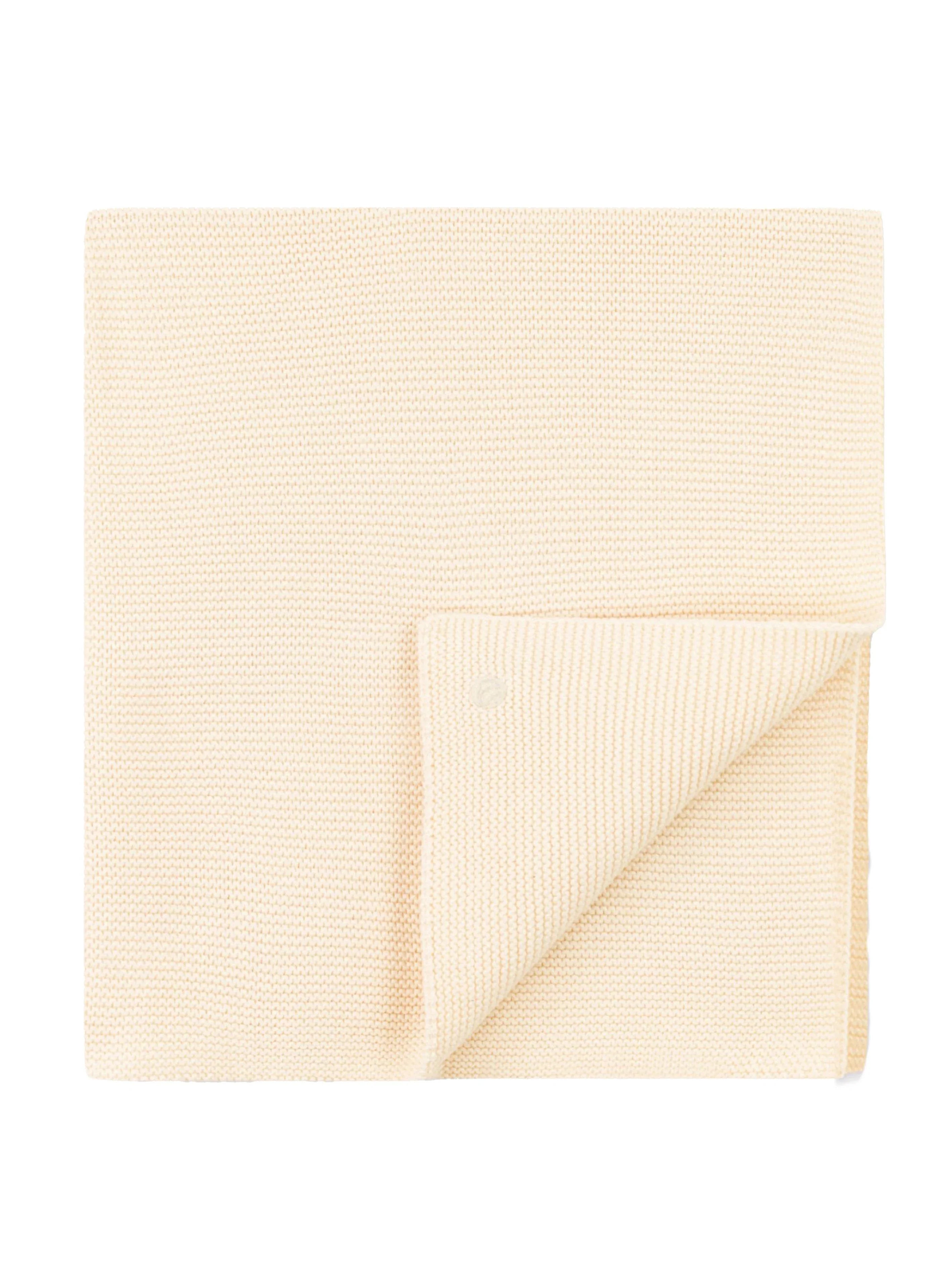 Coperta in maglia a punto leggero beige - Preludio Moda