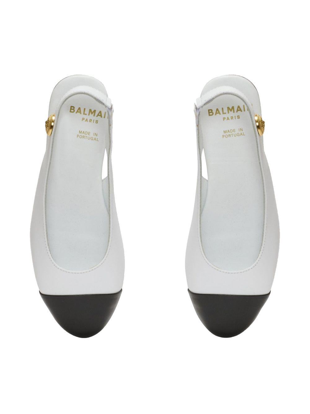 Ballerina bianca con punta a cotrasto