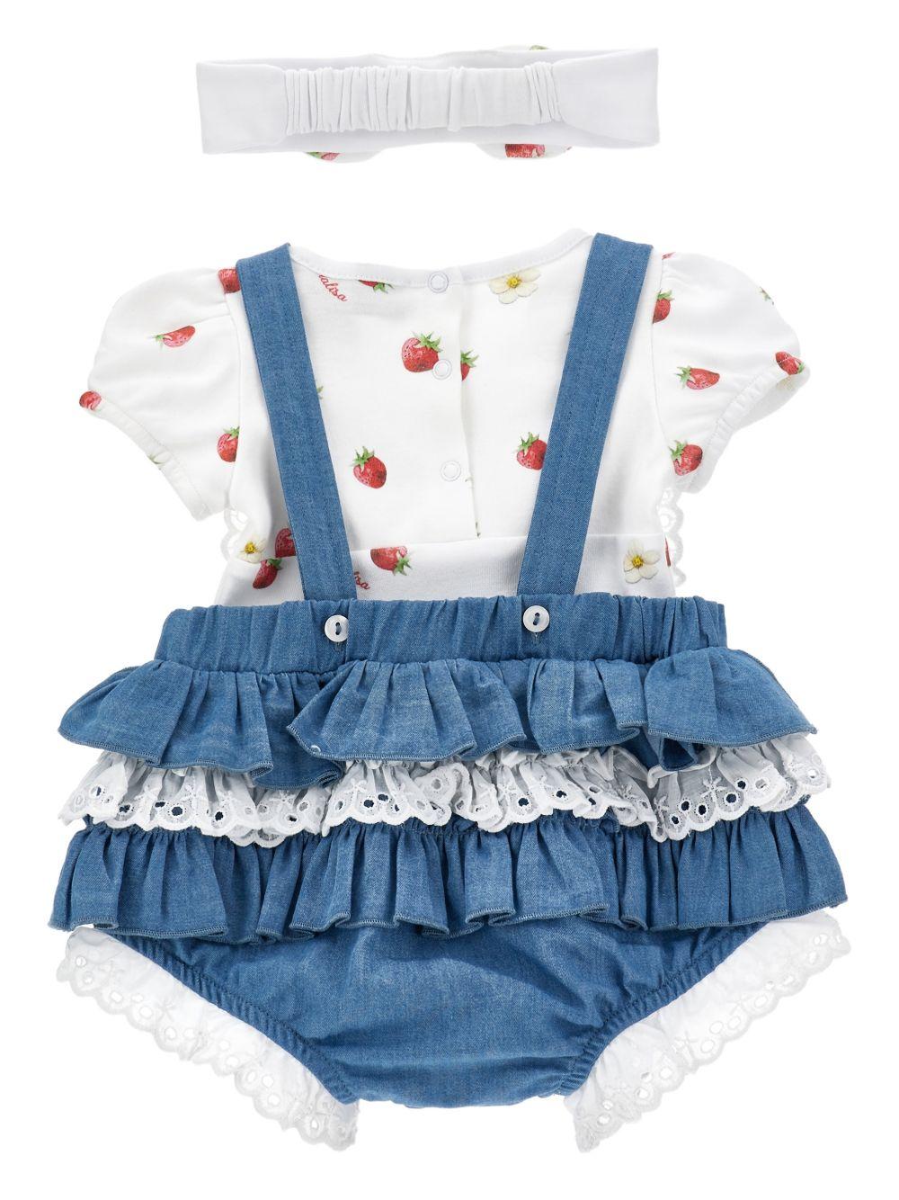 Pagliaccetto in denim con fascetta coordinata 35G5167081 0062 MONNALISA KIDS