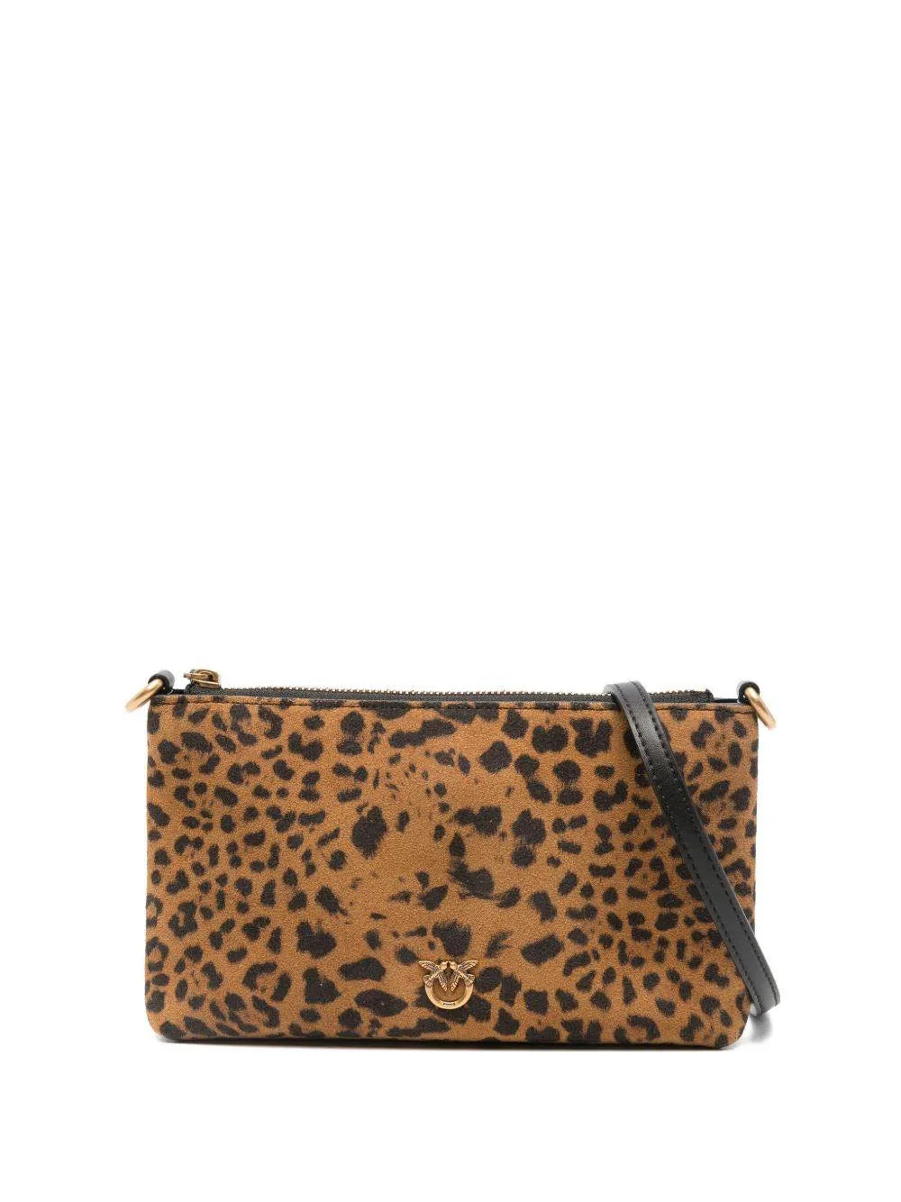 Clutch marrone in pelle scamosciata con tracolla - Preludio Moda