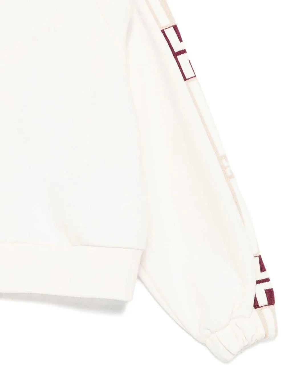 Felpa latte con logo e cappuccio - Preludio Moda