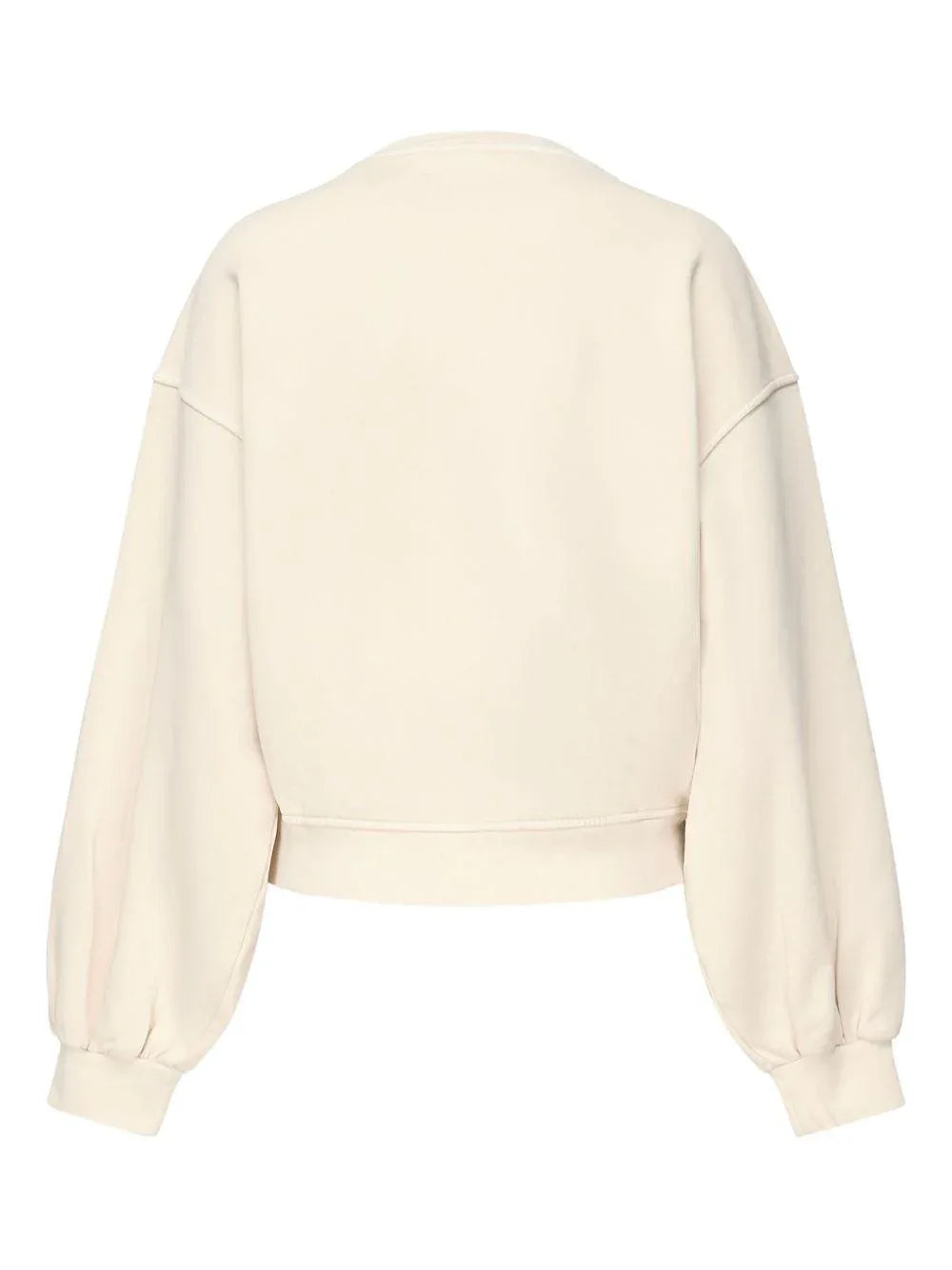 Maglione beige con logo ricamato - Preludio Moda