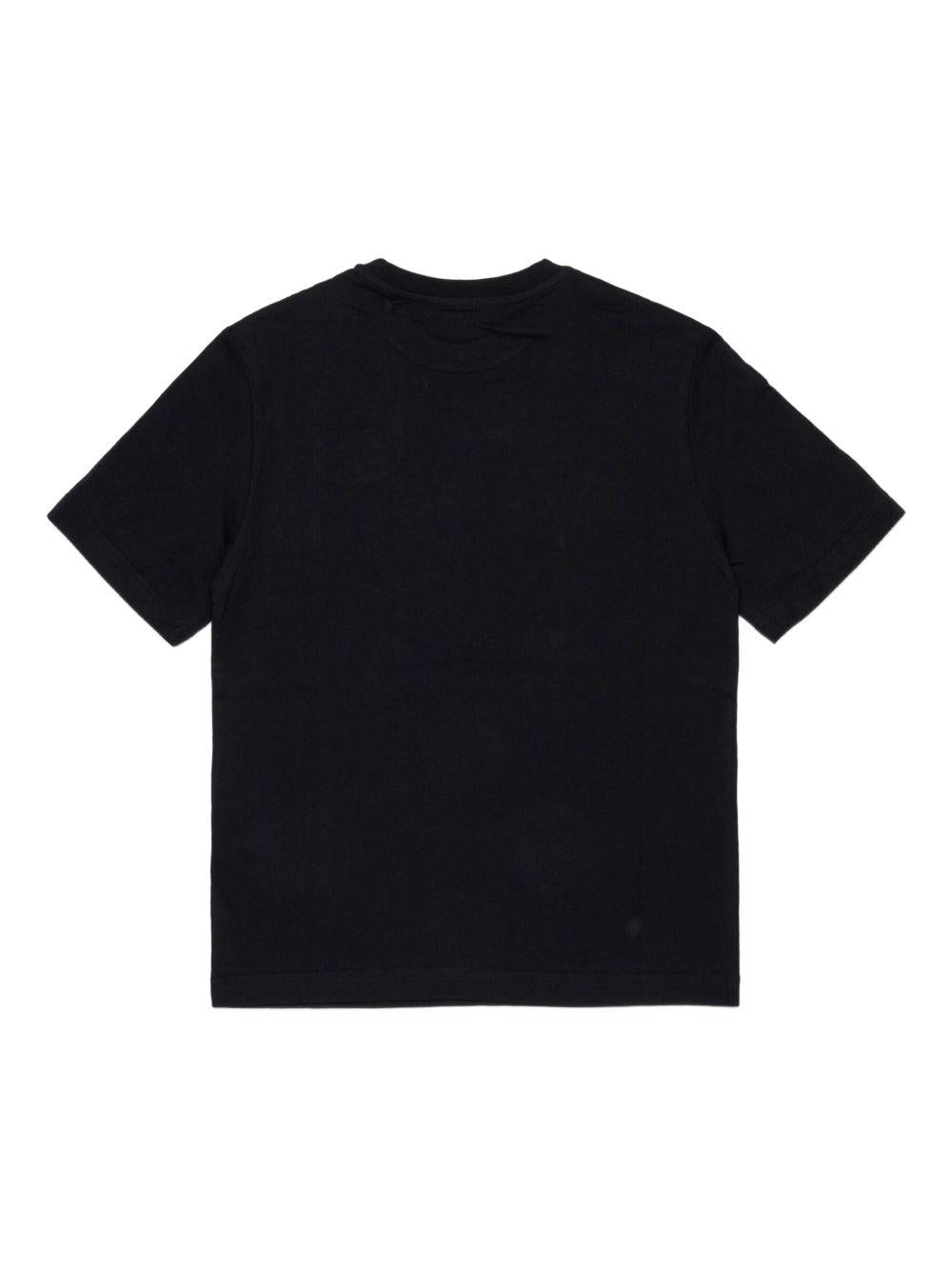 T-shirt a Maniche Corte con Logo Oval D J02471KYAUN K900 DIESEL KIDS