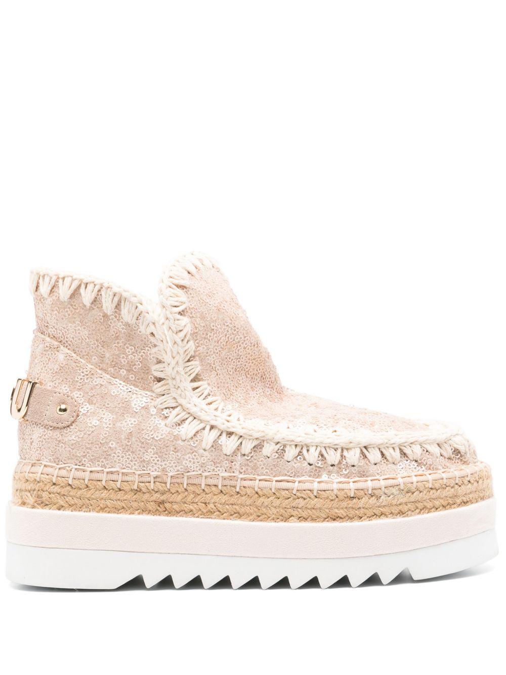 Eskimo jute eva outsole sequins microsequins natural