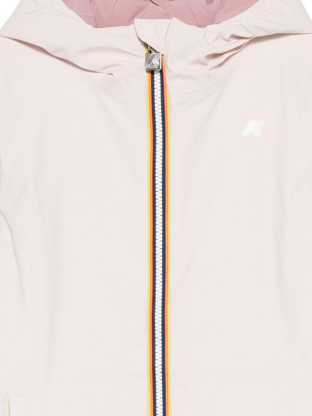 Giacca rosa con zip e cappuccio K71339W B2K K-WAY KIDS