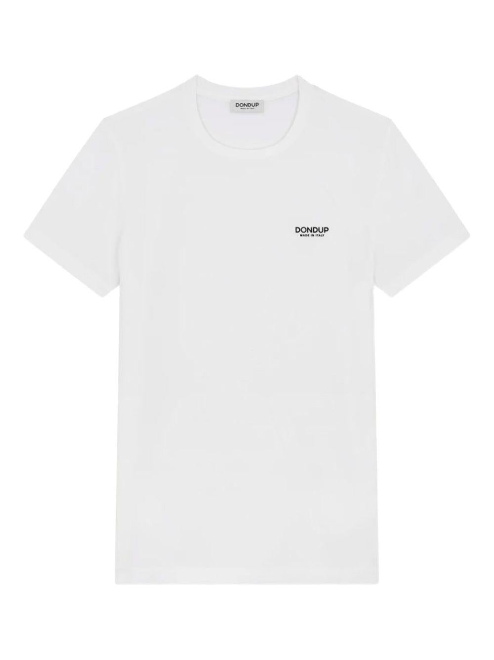 T-shirt bianca mini logo petto US198JF0336UDU6DU 000 DONDUP