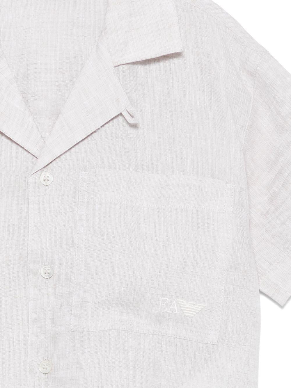Camicia beige basic lino