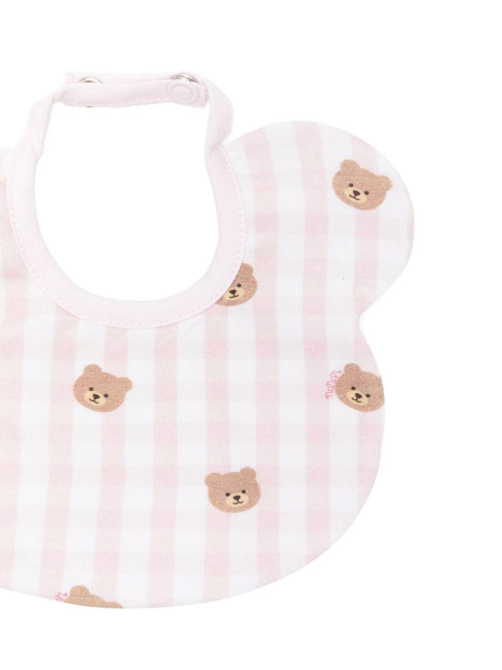 Bavaglino in cotone a quadretti E26021 ROSA NANAN KIDS