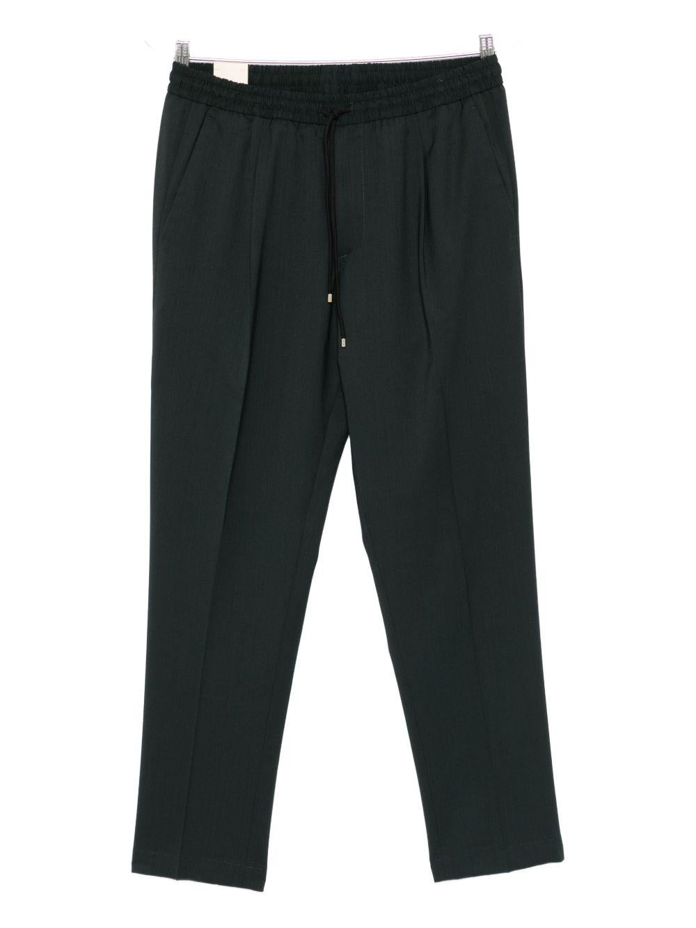 Pantaloni Affusolati in Lana Verde Scuro WIMBLEDONS400100 00192 BRIGLIA