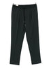 Pantaloni Affusolati in Lana Verde Scuro