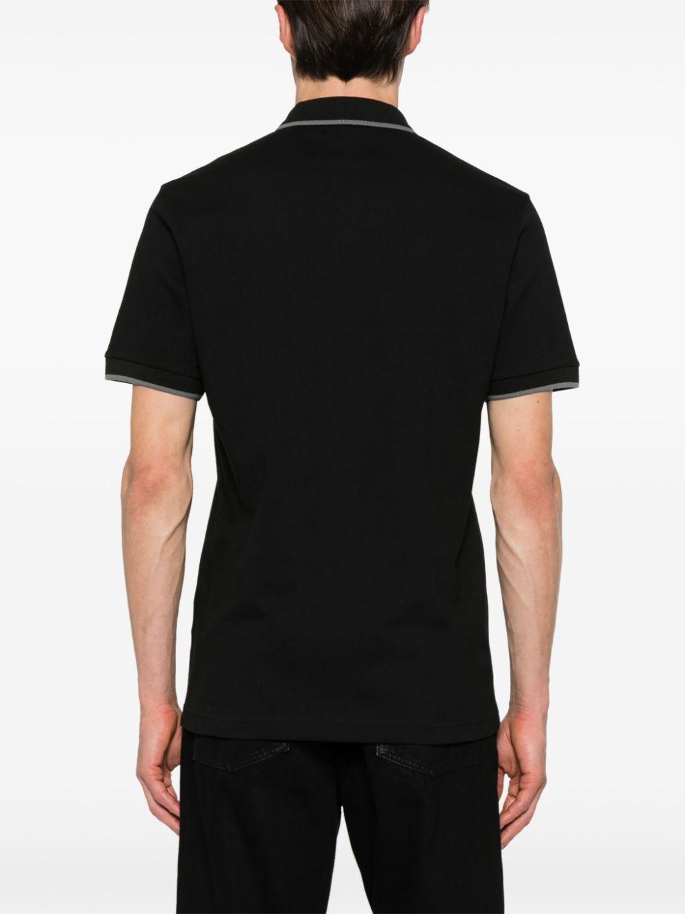 Polo passertip nera logo ricamo 50507699 001 BOSS