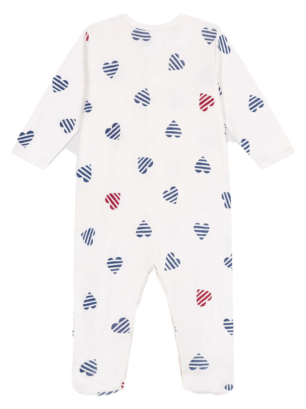Tutina con fantasia con cuori all-over A0CN8 01 PETIT BATEAU KIDS