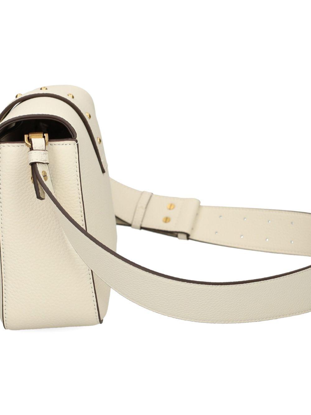 Borsa bianco oro con borchie e tracolla regolabile 104524A2OX Z14Q PINKO