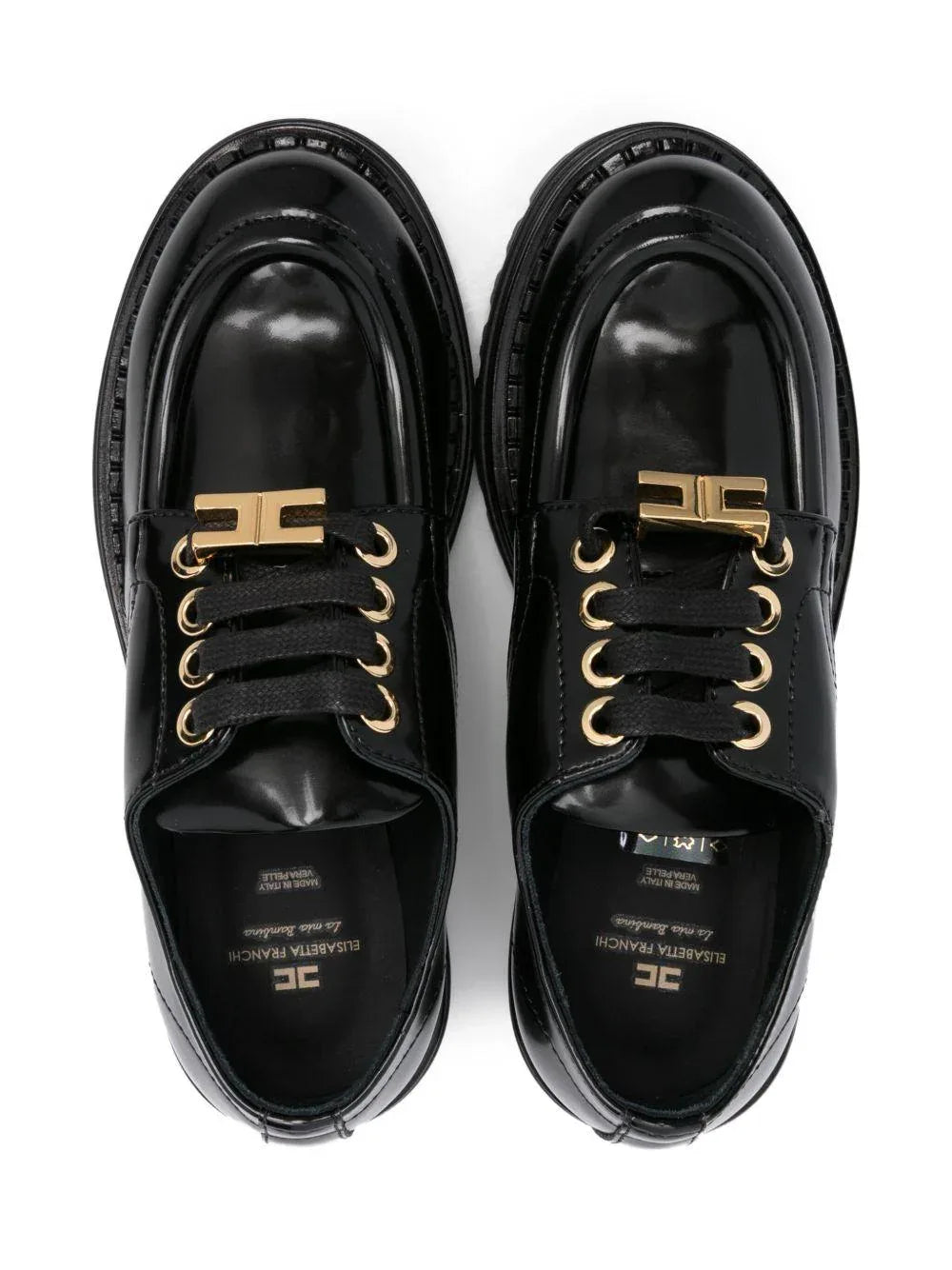 Mocassini neri in pelle con fibbia - Preludio Moda