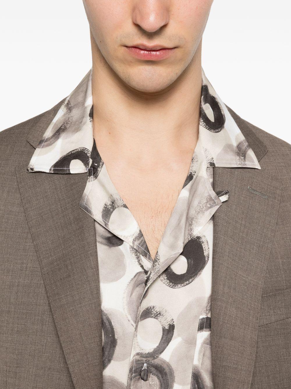 Camicia in viscosa a stampa cerchi ISLANDNS270009 T1296 TAGLIATORE