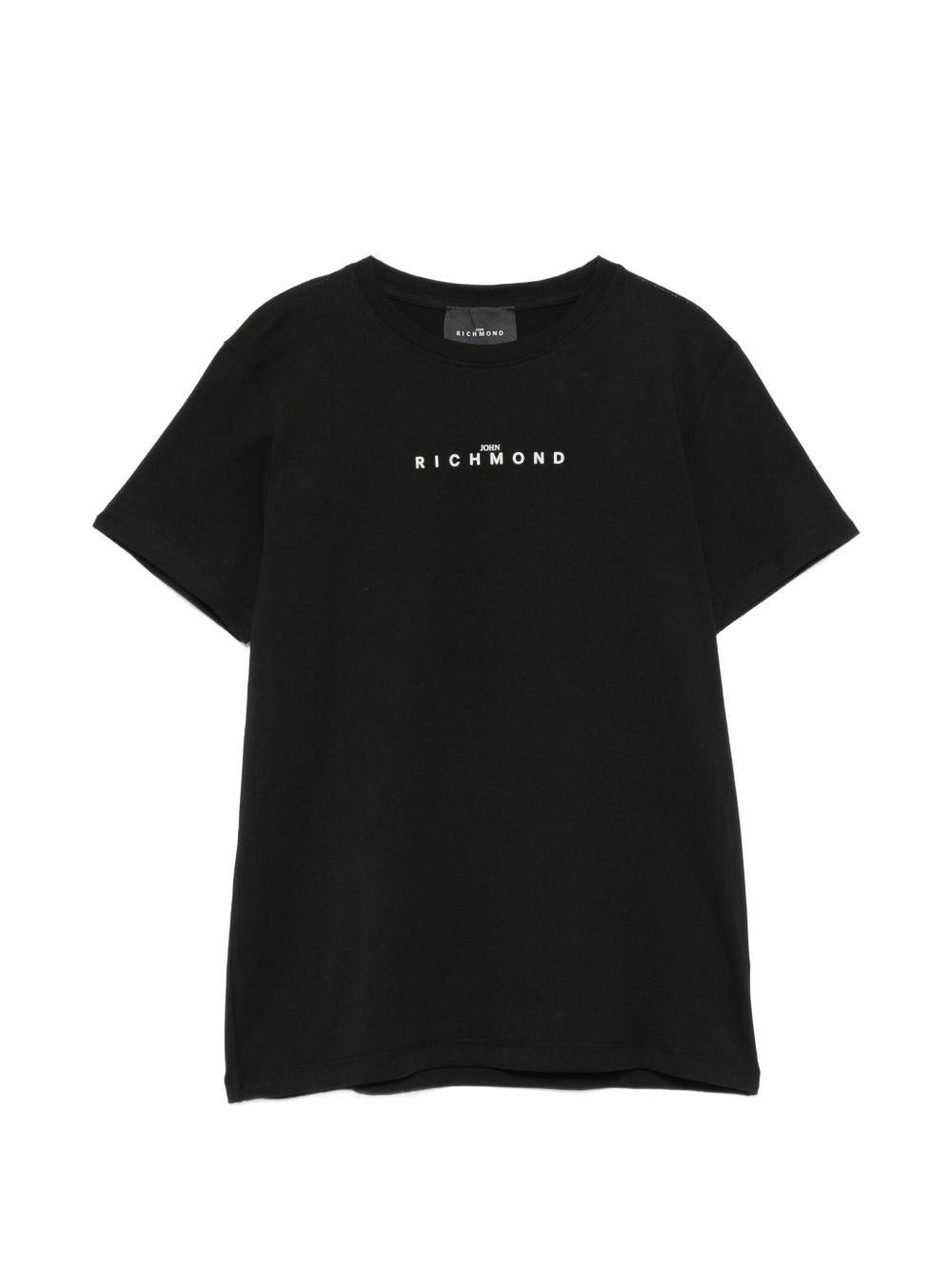 T-shirt in cotone girocollo RBP26005TS BLACK JOHN RICHMOND KIDS