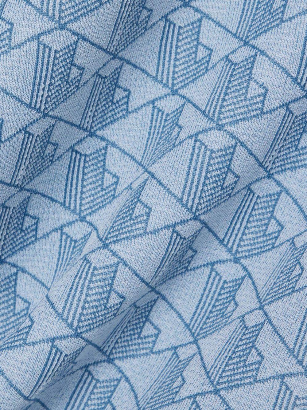 Polo in poliestere e cotone con motivo geometrico DH1417 1QI LACOSTE