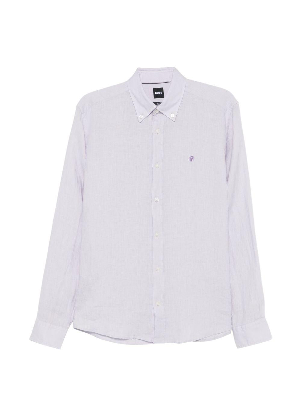 Camicia in lino a maniche lunghe 50556077 538 BOSS