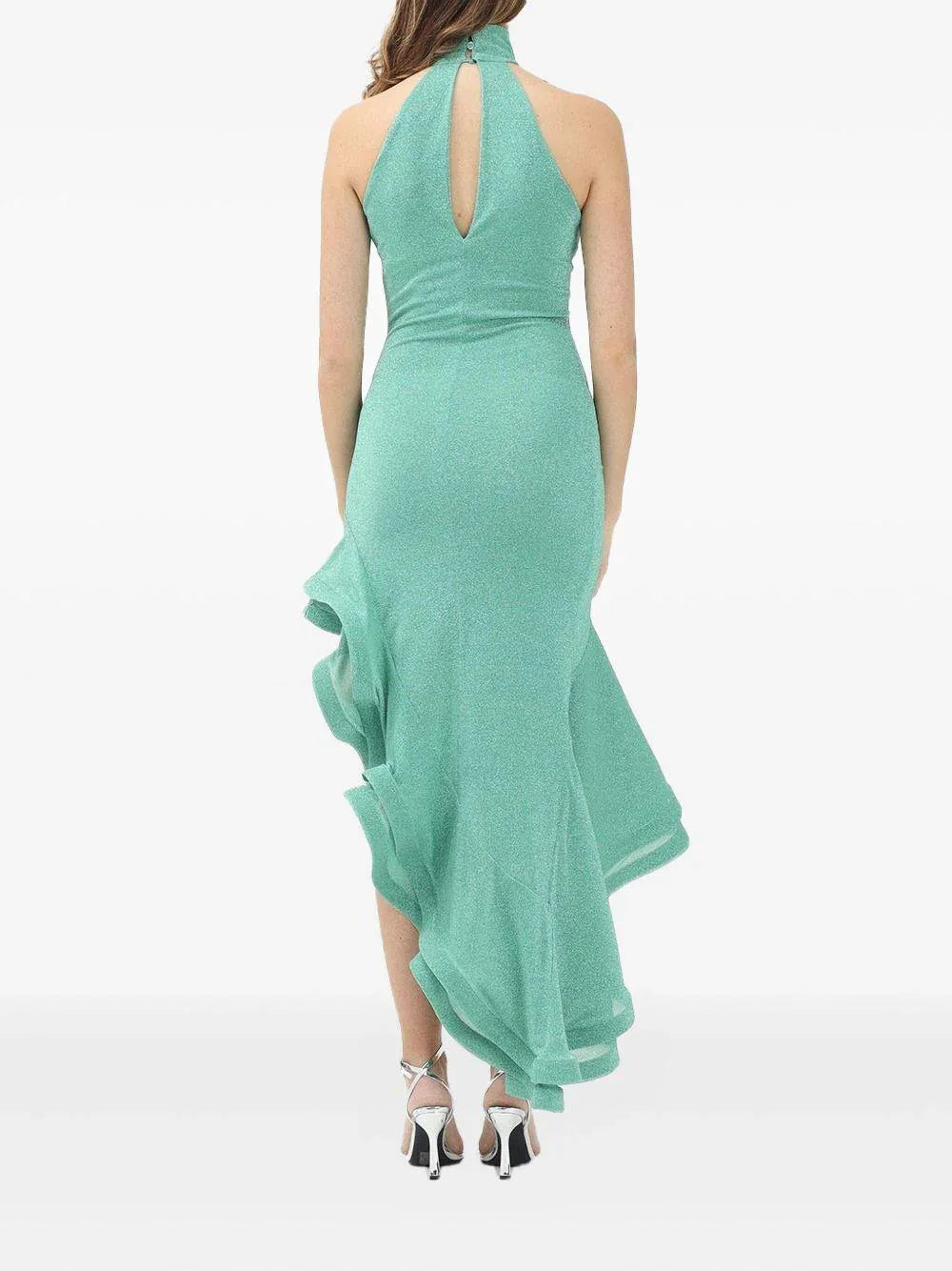 Abito asimmetrico in lurex con ruches - Preludio Moda