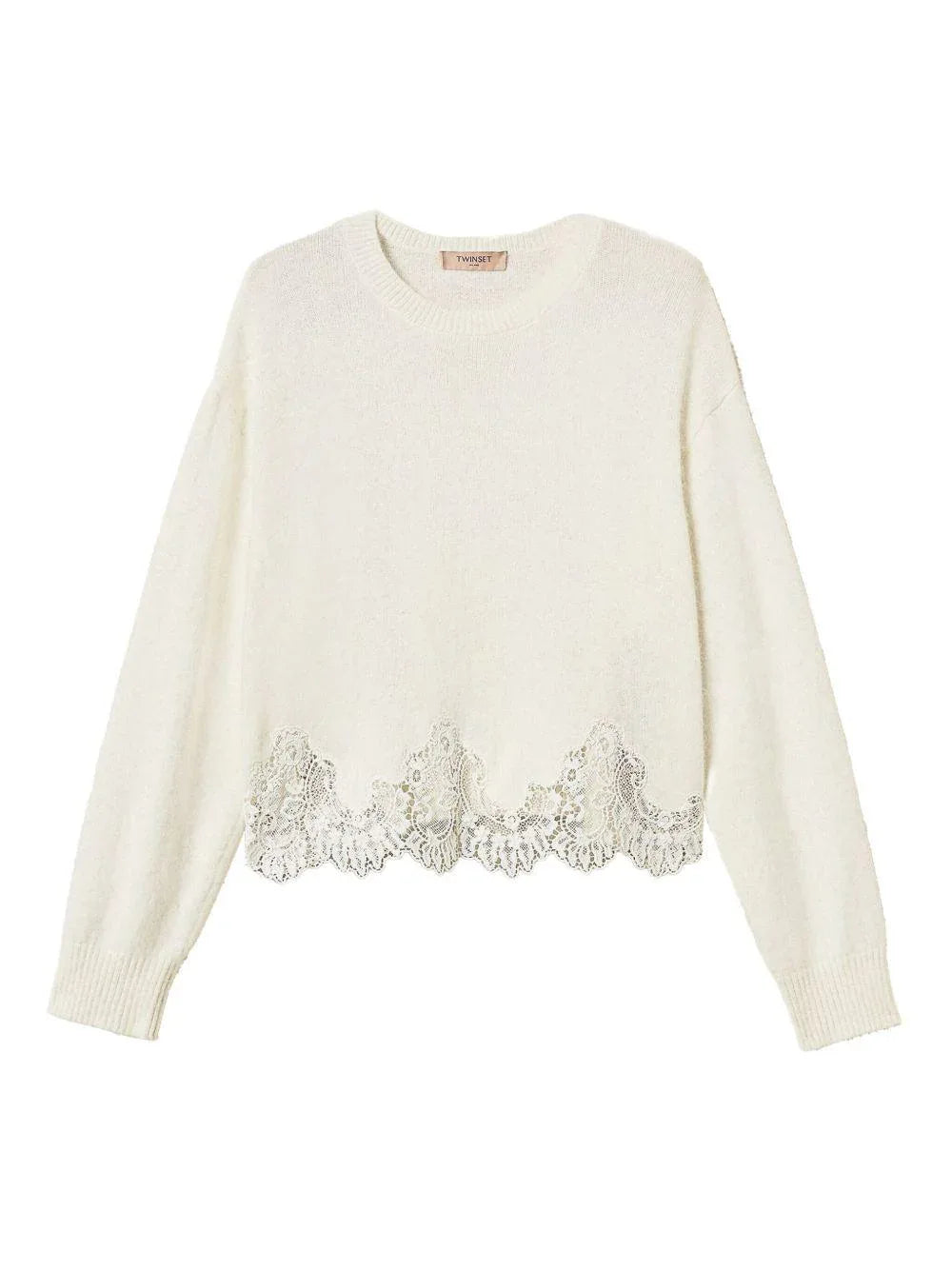 Maglia con Girocollo con Pizzo - Preludio Moda