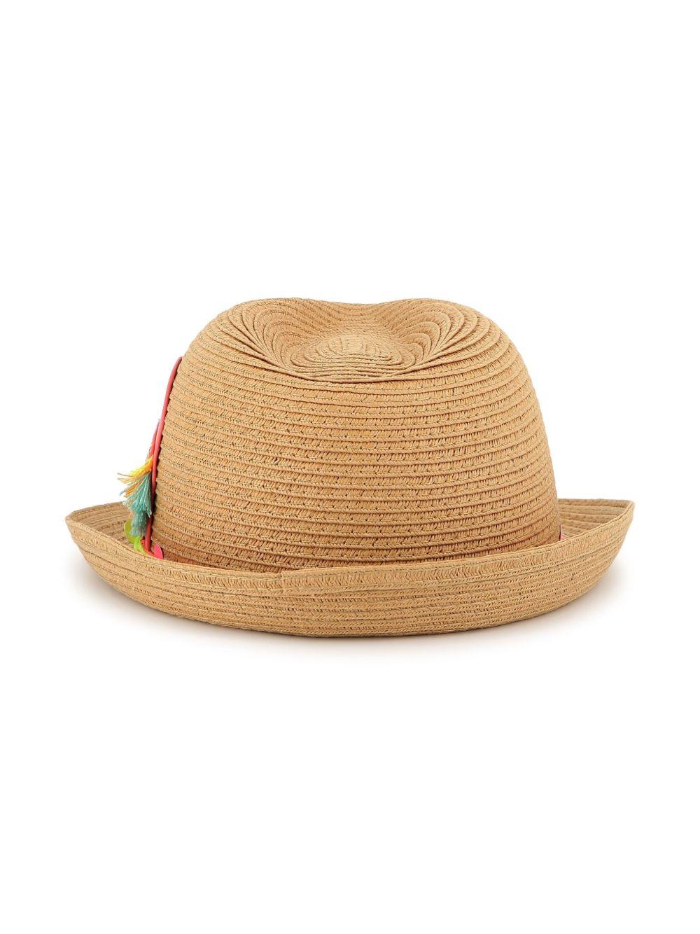 Cappello in rafia con tucano