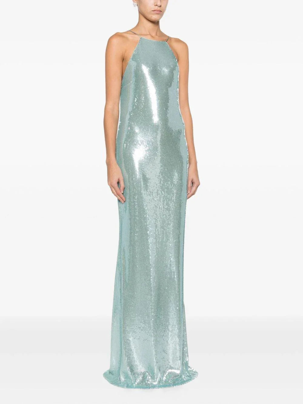 Abito acqua con paillettes e scollo allamericana - Preludio Moda