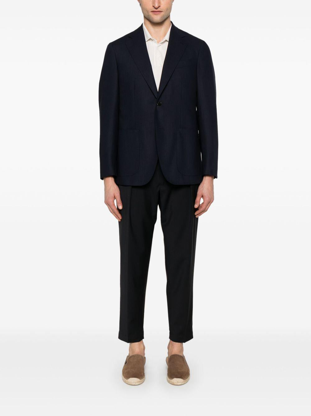 Pantalone Portobellos blu lana PORTOBELLOS325108 00011 BRIGLIA