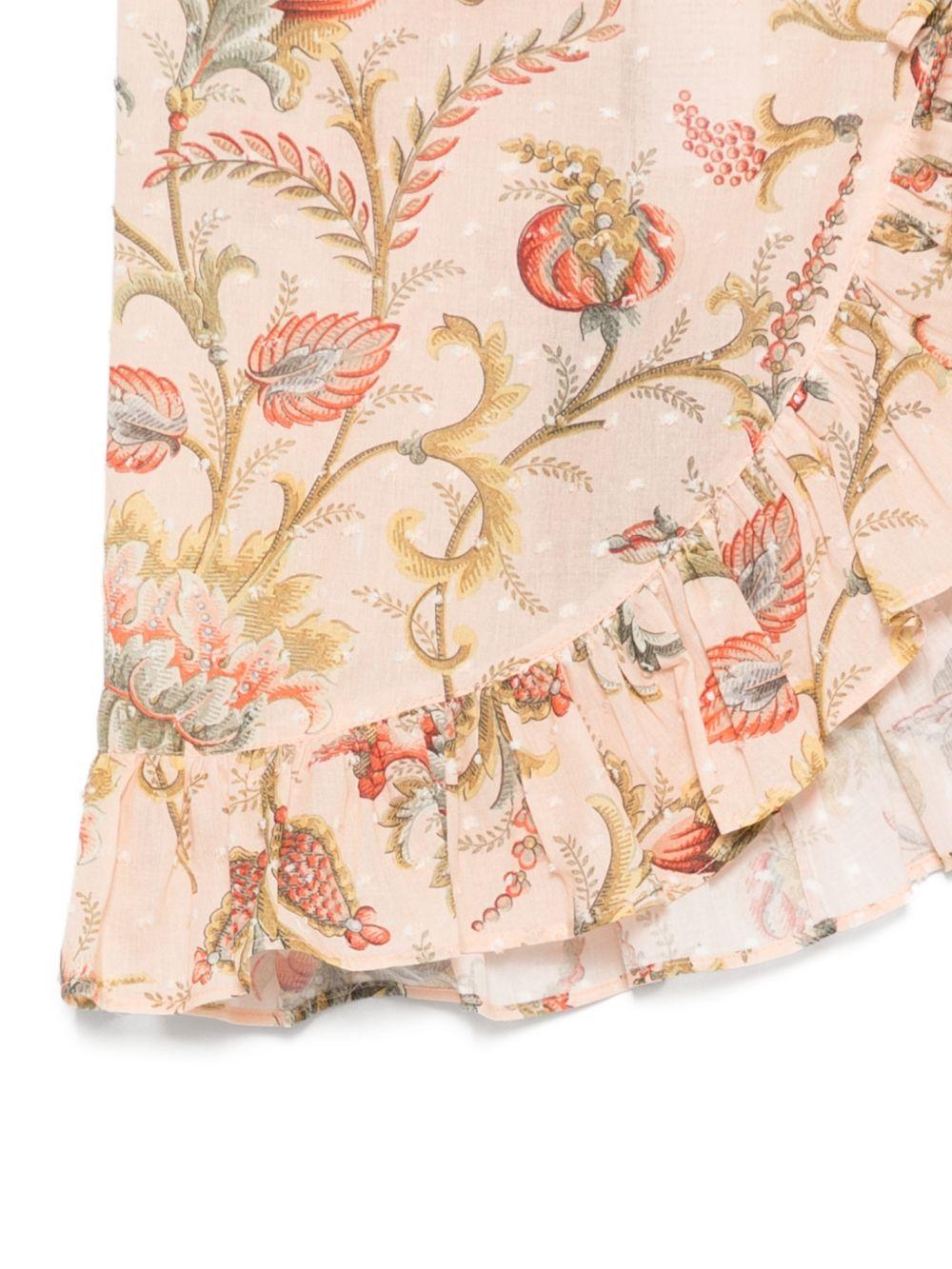 Pareo stampa floreale con volant GYCA09M0082 458MC ETRO KIDS