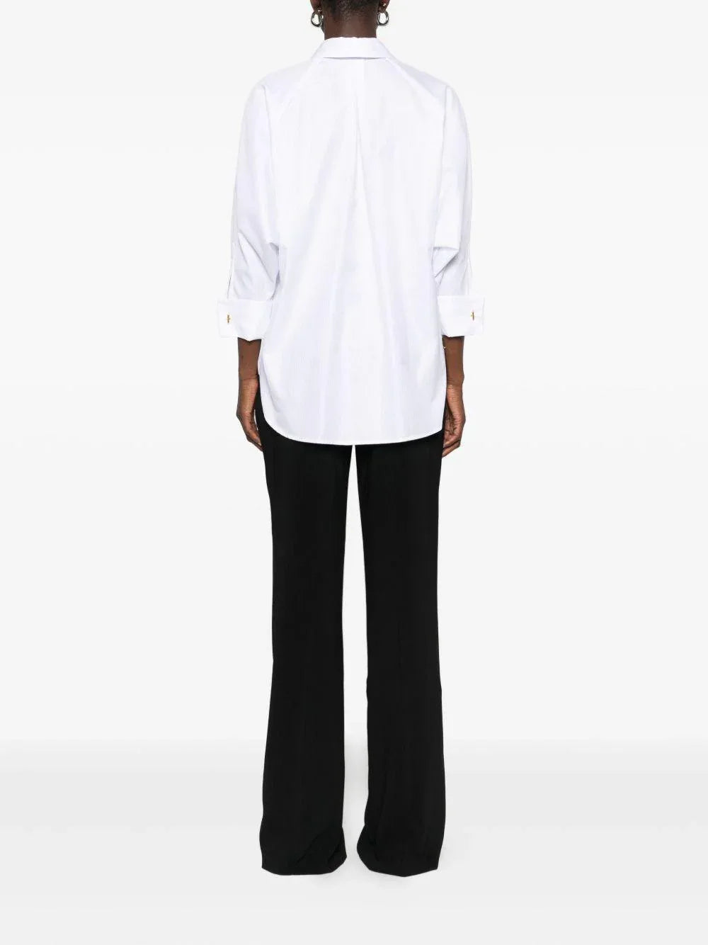 Tuta Intera Bianca con Fiocco e Pantaloni Plissettati - Preludio Moda