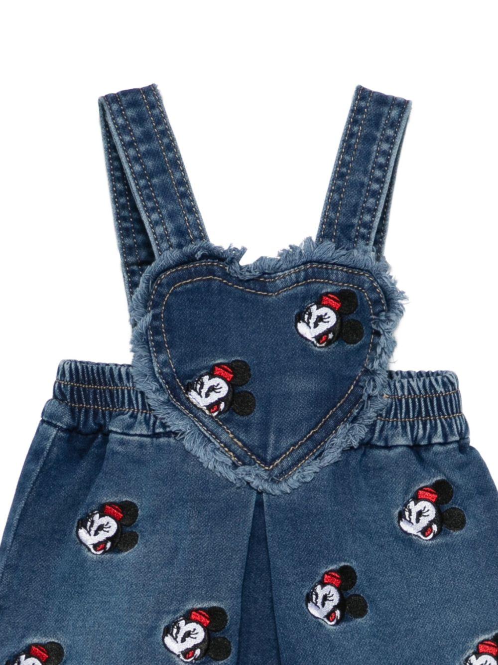 Tutina Denim Blu con Ricamo Mickey Mouse 39F7036043 0055 MONNALISA KIDS