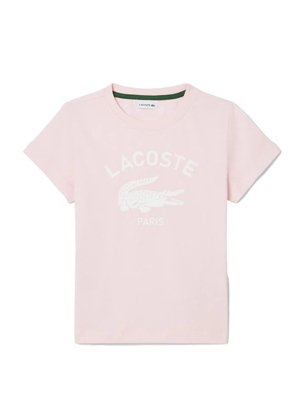 T-shirt rosa con stampa frontale logo - Preludio Moda