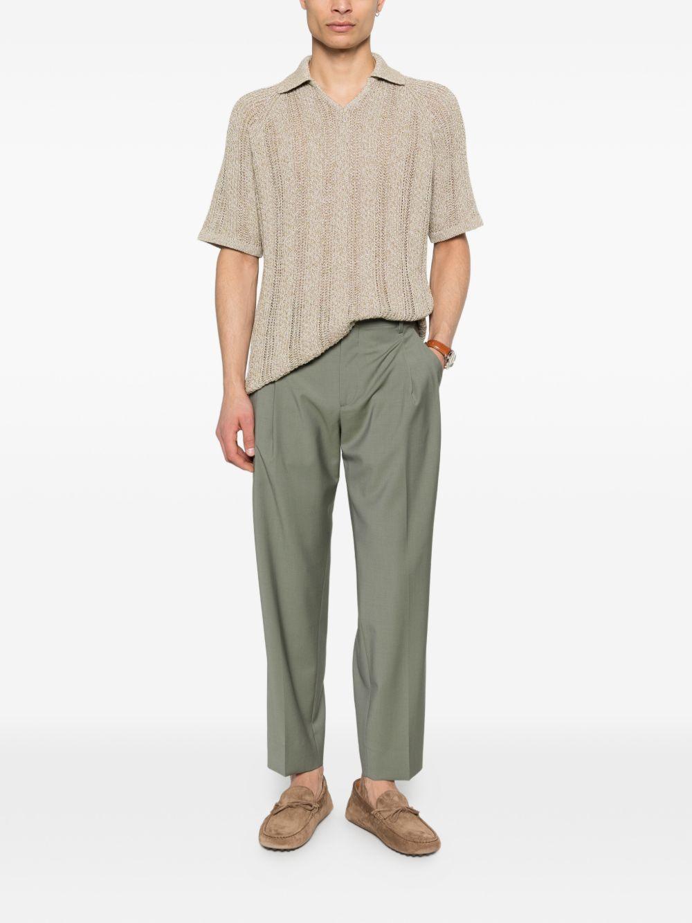 Pantaloni in lana vergine con pieghe frontali ARNOS300108 00062 BRIGLIA